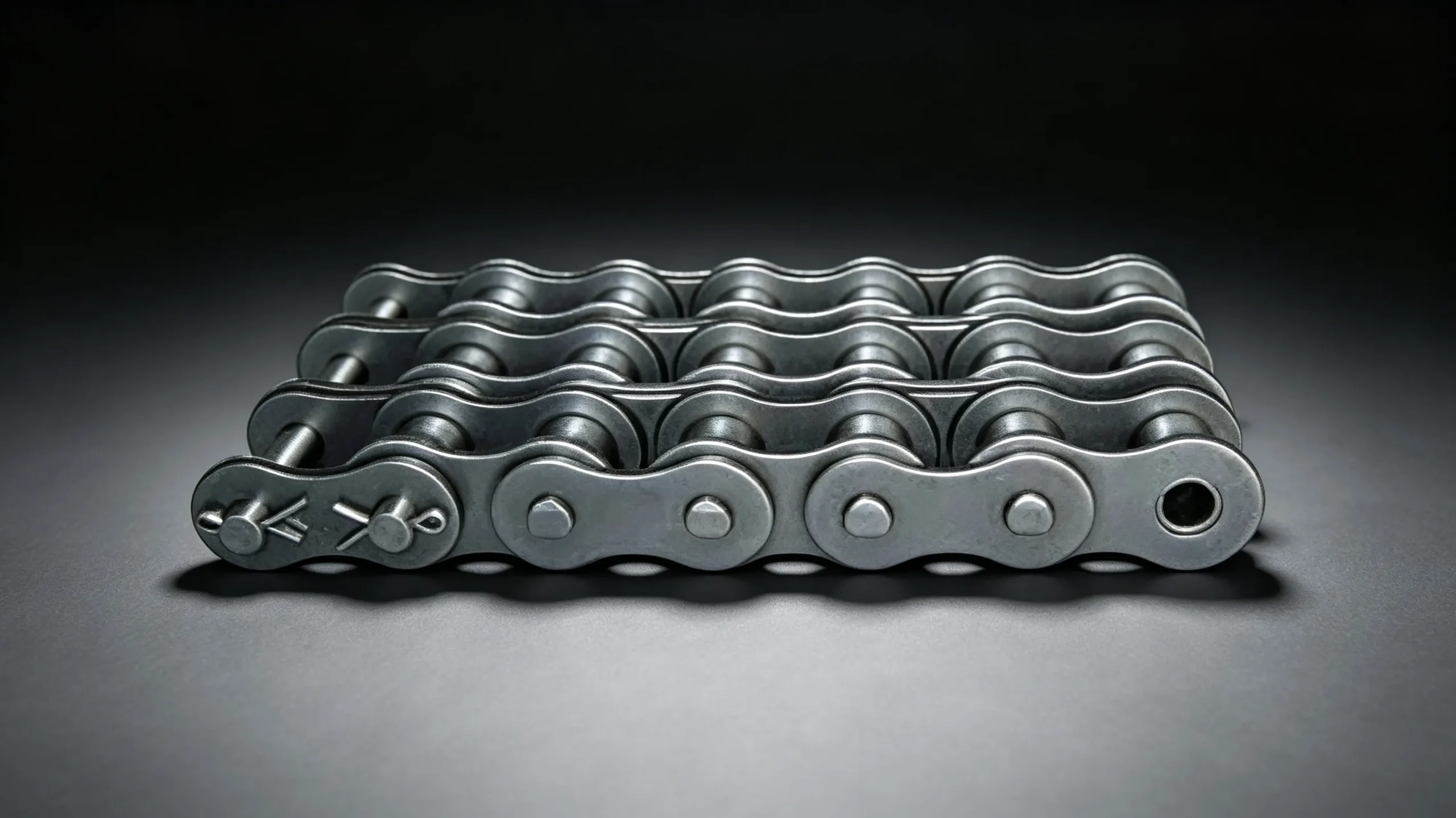 Chain components and sprocket assembly for timber conveyors